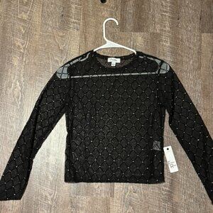 sheer black long sleeve